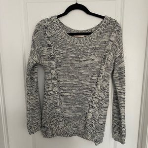 DDP chunky knit sweater in black and white - small